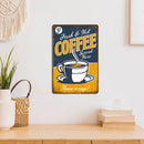 Coffee Retro Metal Plate Tin Sign Wall Poster Plate for Iron Painting Decor