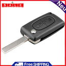 2 Buttons Flip Folding Remote Car Key Fob Case Blank Shell for Peugeot 207 307