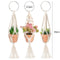 Macrame Plant Hangers Boho Hanging Ornament Decorations Pack of 3 (2) Newly