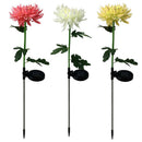 2pcs LED Solar Light Chrysanthemum Lawn Stake Lamps Garden Decor (Pink)