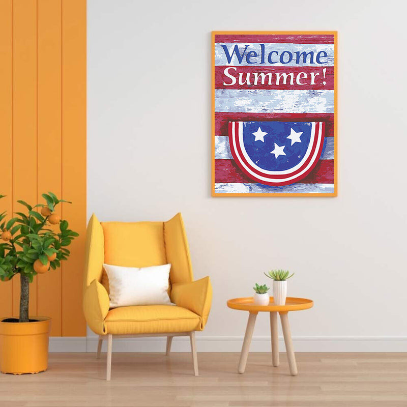 HandPainted Oil Paint Kill Time Picture Colouring Artcraft Welcome Summer Gifts
