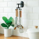 360 Degree 6 Hooks Kitchen Rotating Nail-free Holder Hanging Storage Rack