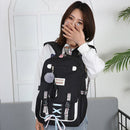 Casual Backpack Large-capacity School Backpacks Pompom Bookbag for Teen Boy Girl