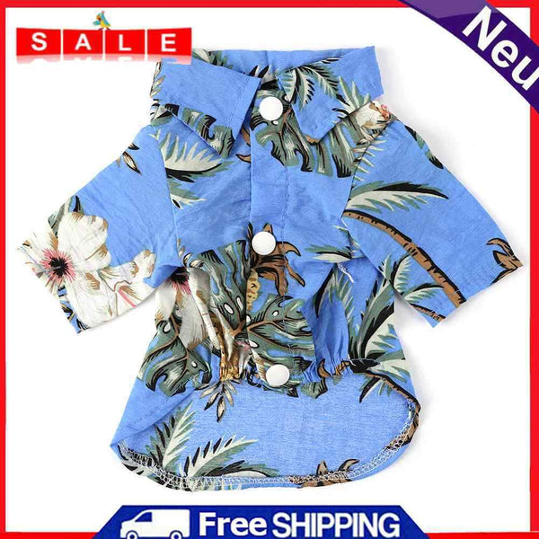 Hawaiian Style Pet Clothes Dog Shirt Spring Summer Casual Small Pet Clothing