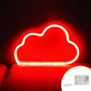 Cartoon Cloud Sign Neon Light USB Battery Operated Art Hanging Lamp (Red) Newly