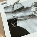Rock Party Jewelry Collar Hip Hop Chain Necklace Pendant Cross Punk Choker