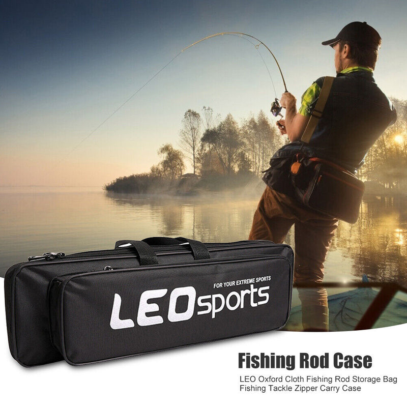 LEO Oxford Cloth Fishing Rod Storage Bag Fishing Tackle Zipper Carry Case Newly