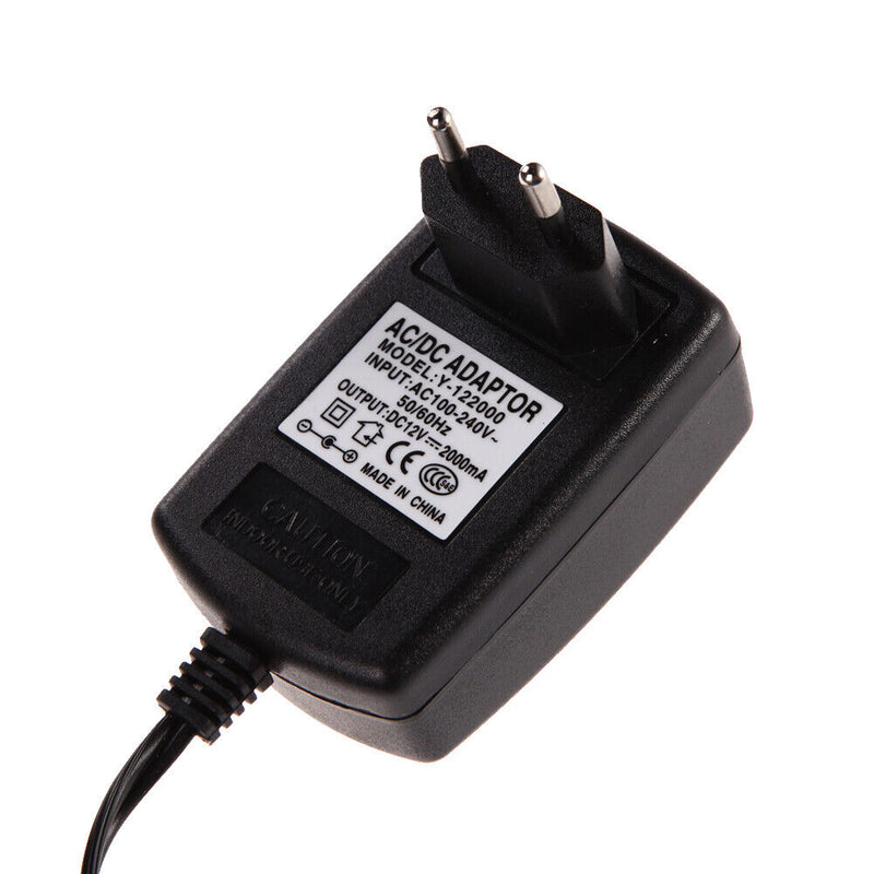EU Male AC 100-240V Converter Adapter DC 5.5 x 2.5MM 12V 2A 2000mA Charger