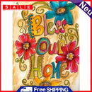 DIY Rhinestone Picture Full Diamond Kit 5D Bless Home Round Drill Painting Decor