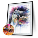 DIY Full Round Drill Diamond Painting 5D Splash Ink Horse Poster Kit Craft