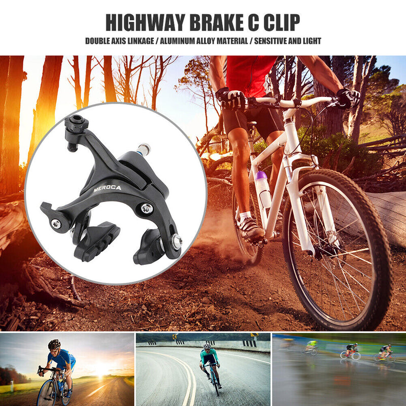 Aluminum Road Bicycle C Brake Caliper Bike Front Rear Brake Handles (Rear) Newly