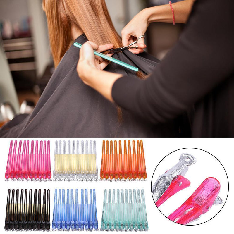 50pcs Hair Care Clips Stainless Steel Hairdressing Sectioning Clamp (Green)