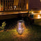 Retro Solar LED Lantern Waterproof Garden Yard Hanging Lamp Lawn Landscape Light
