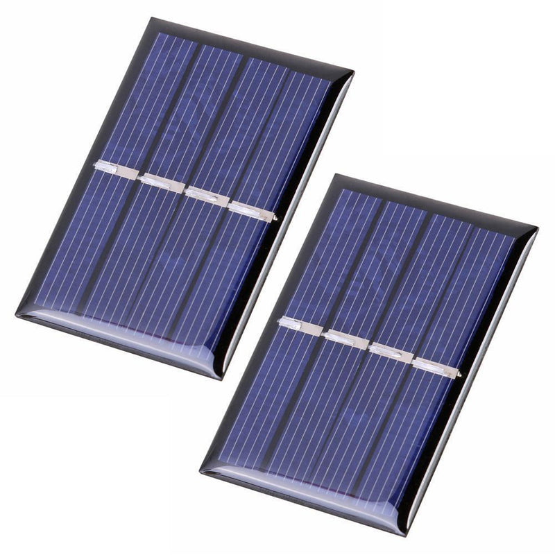 2V 140mA 0.28W Solar Cell Module Polycrystalline Solar Panel Charger (2pcs)