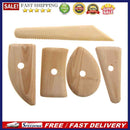 5pcs Wood Pottery Clay Sculpture Ceramics Molding Tool Potters Rib
