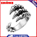JUNERAIN Stainless Steel Dragon Claw Rings for Men and Women
