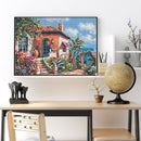 Seaside Holiday Cottage Oil Paint By Numbers Canvas DIY Picture for Adults Child