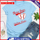 Independence Day Print Baseball Letter T-Shirt (Blue L)