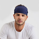 Sweat Headband Non-slip Elastic Stretch Hair Band Sports Safety (Navy Blue)
