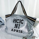 Sequin Crossbody Handbag Women Girls Letters Large Travel Shoulder Messenger Bag