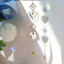 Crystal  Love Star Moon Metal Ring Hanging Home Car Pendant (25)
