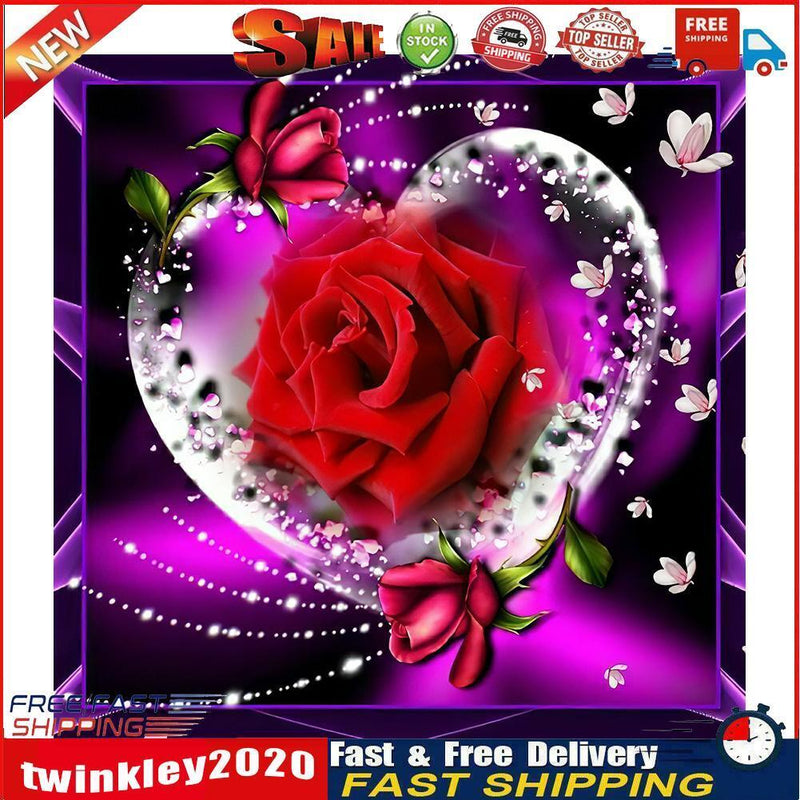 Home Decor Art 5D Diamond Painting Love roseResin Wall Picture Newly