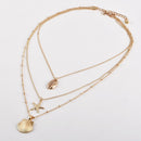 Women Beach Jewelry Cowry Seashell Pendant Multilayer Shell Necklace Bohemian