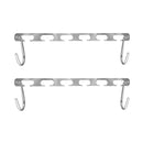 Half Toroidal Universal Metal Clothes Closet Hangers Practical Racks(4pcs)