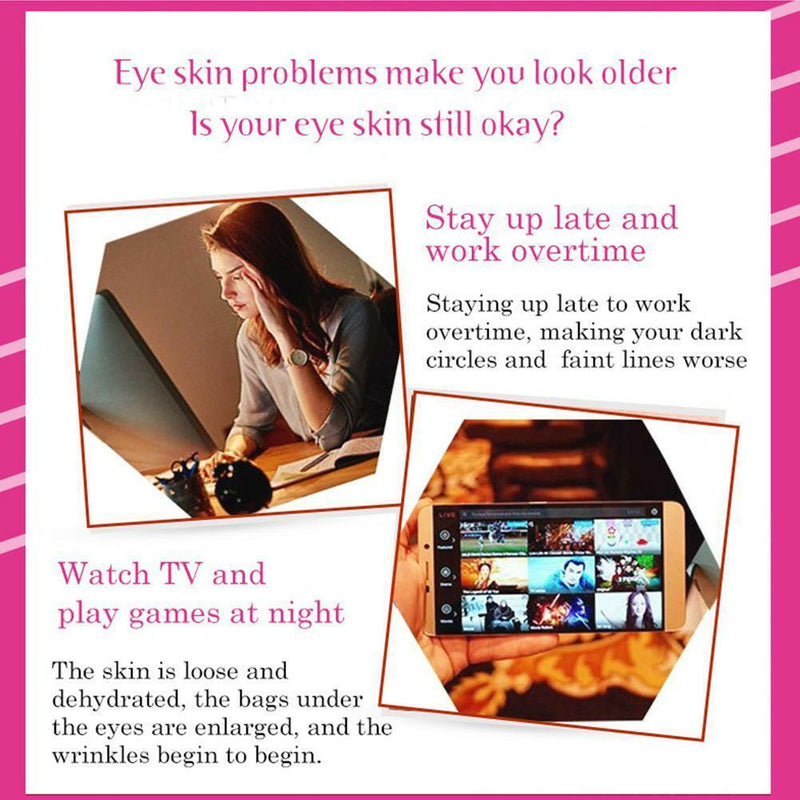 60Pcs Snail Collagen Eye Masks Remove Darks Circle Puffiness Moisturizing care