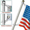 2* Alloy Metal Flag Pole Flagpole Rotating Rings Clip B4E2 Grommet Anti I7J Y8L9