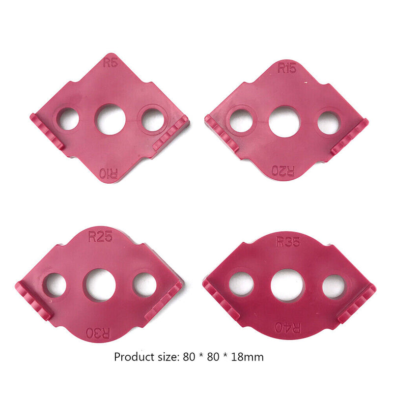 #A 4pcs/Set Trimming Radius R Plate Jig R5 R10 R15 R20 R25 R30 R35 R40 Locator