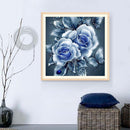 Rose 5D Diamond Painting Embroidery DIY Craft Cross Stitch Home Decor(Blue