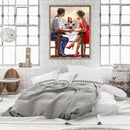 Dating Lovers Drawing Frameless DIY Oil Paint by Numbers Canvas Home Decor