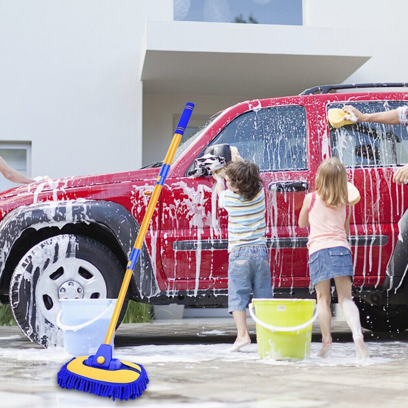 Telescopic Rod Car Wash Mop Brush Car Maintenance Auto Supplies Accessories