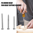 250x 4-20 Size Wood Screw M2 Cross Round Head Self Tapping Screws Assortment Kit