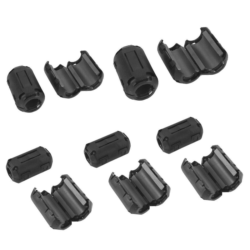 50pcs Clip-on Ferrite Ring Choke Noise Suppressor 3.5mm 5mm 7mm 9mm 13mm Newly