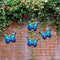 16.5cm Metal Wall Hanging Butterfly Insect Sculpture Home Wrought Iron Butter