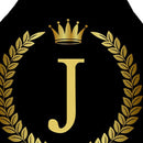 Letter J Printed Linen Apron Waterproof Home Cooking Baking Bibs (82X68CM)