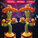 Dancing Cactus Talking Repeats What You Say Electronic Plush Toys with Lighting