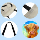 #A Cow Printed Shoulder Shopping Bag Casual Large Tote Handbag (40*40cm)