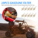 10x 1/4 inch Motorcycle Inline Gas Fuel Filter for ATV UTV Snowmobil Universal