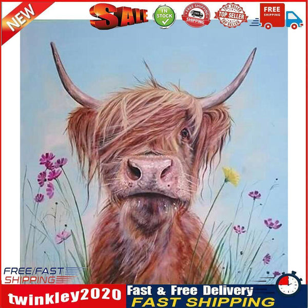 5D DIY Full Drill Diamond Painting Yak Cross Stitch Embroidery Mosaic Kit Newly