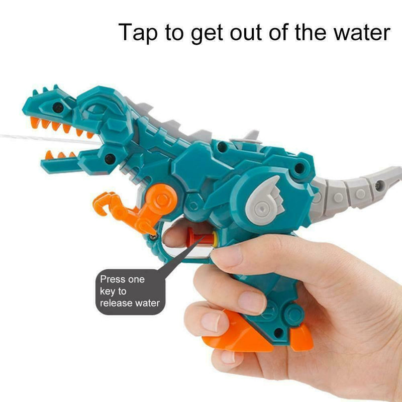 Children's Portable Water Gun Dinosaur Water Squirt Swimming Gun Beach Poo E6B4