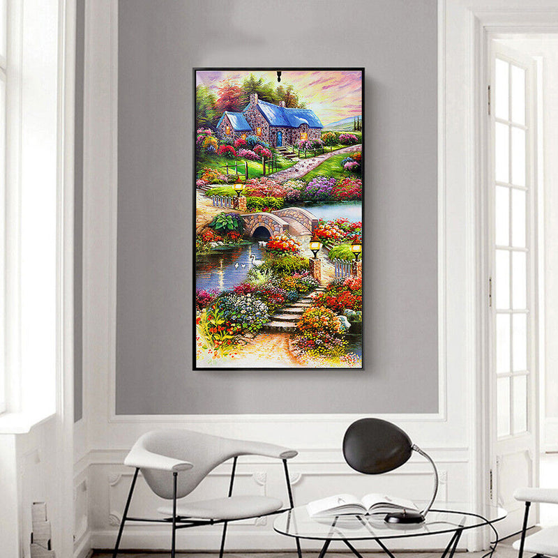 5D DIY Special Shaped Diamond Painting Countryside Cross Stitch Needlework Sets