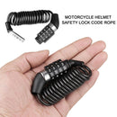 4 Digit Password Helmet Code Lock Motorcycle Locks Anti-theft Cable Lockstitch