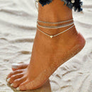 Women Ankle Bracelet SilverAnklet Foot Jewelry Girl's Beach Hotsale Q4Q2 T9J6