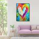 Painting By Numbers Kit DIY Colorful Heart Canvas Oil Art Picture for Home
