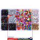 500pcs Mixed Square Alphabet Letter Beads and Round Beads DIY Accessories Newly
