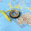Map Compass Ruler Travel Navigation Ruler For Camping Hiking S0E7