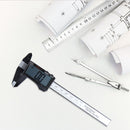 Electronic Digital Vernier Caliper Full Screen Measuring Tool (Black 100mm)